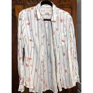 Light weight, silky, button down blouse